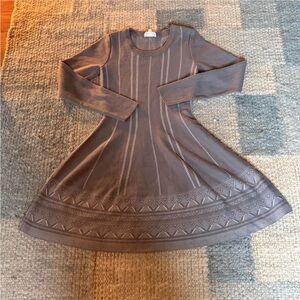 Elegant Gray Knit Dress